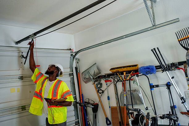 Professional Garage Door Panel Replacement technician working in LaMoure County County, ND